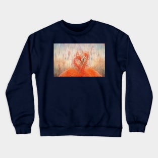 Flamingos. Sunrise on the lake. Crewneck Sweatshirt